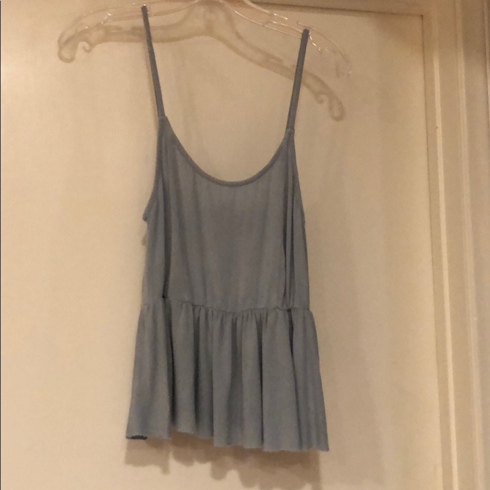 light blue tank top